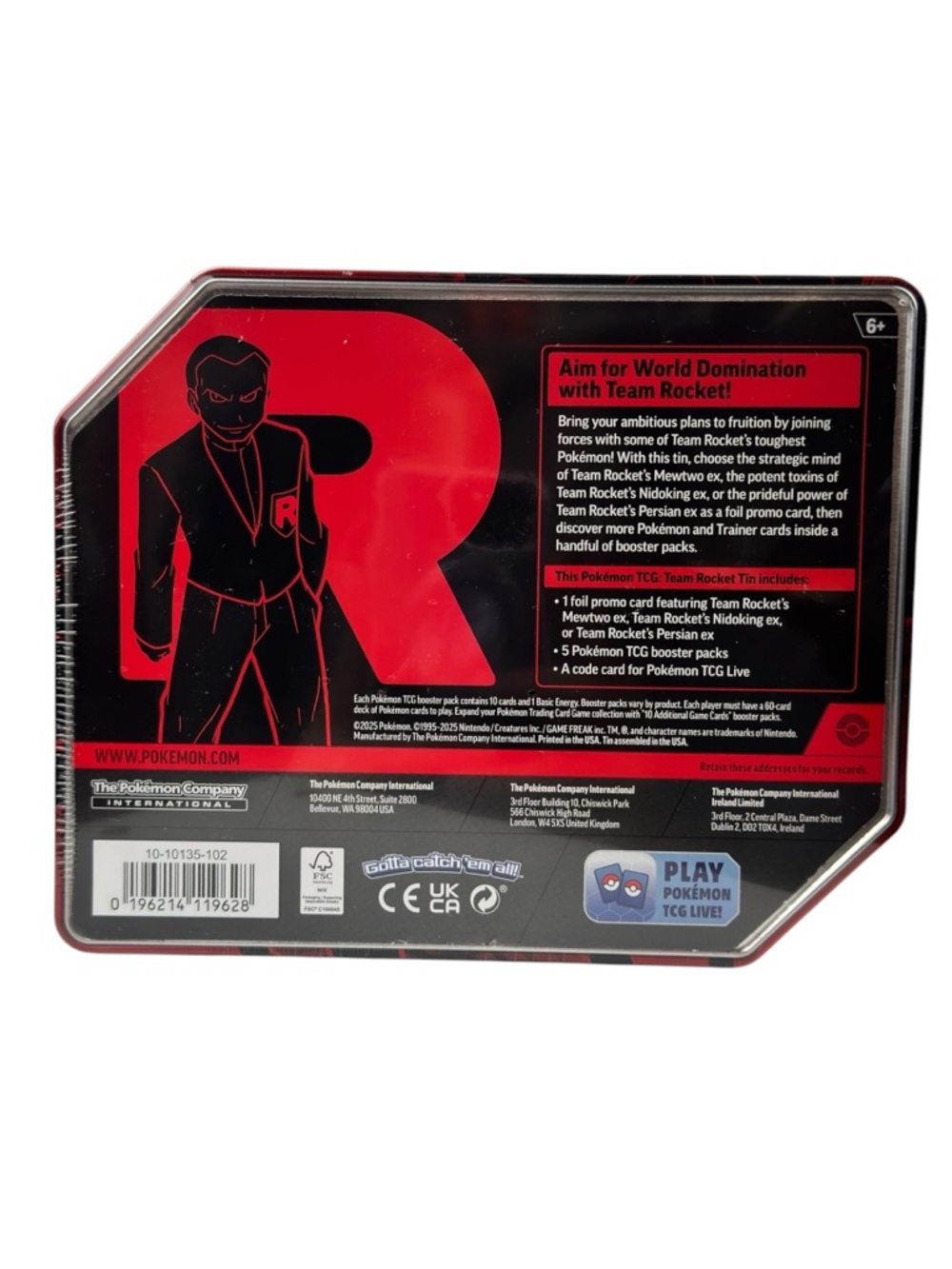Pokémon TCG Destined Rivals Team Rocket Persian Tin – Sealed New Collectible Tin - Picture 3 of 10